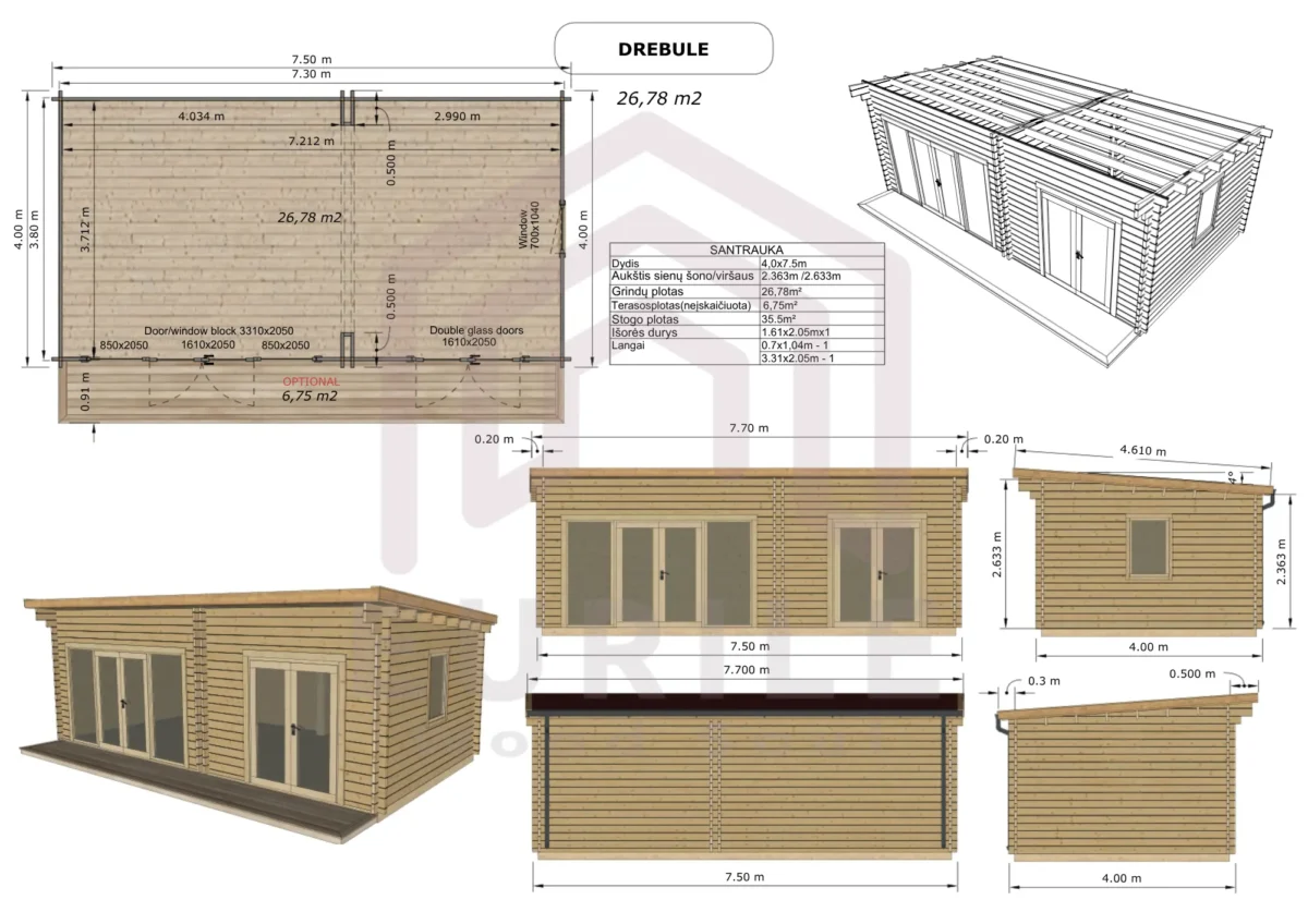 Projekto DREBULĖ brėžinys