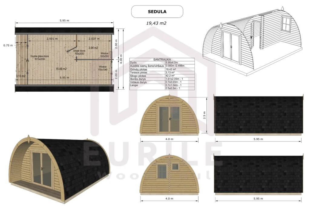 Sedula projekto brėžinys