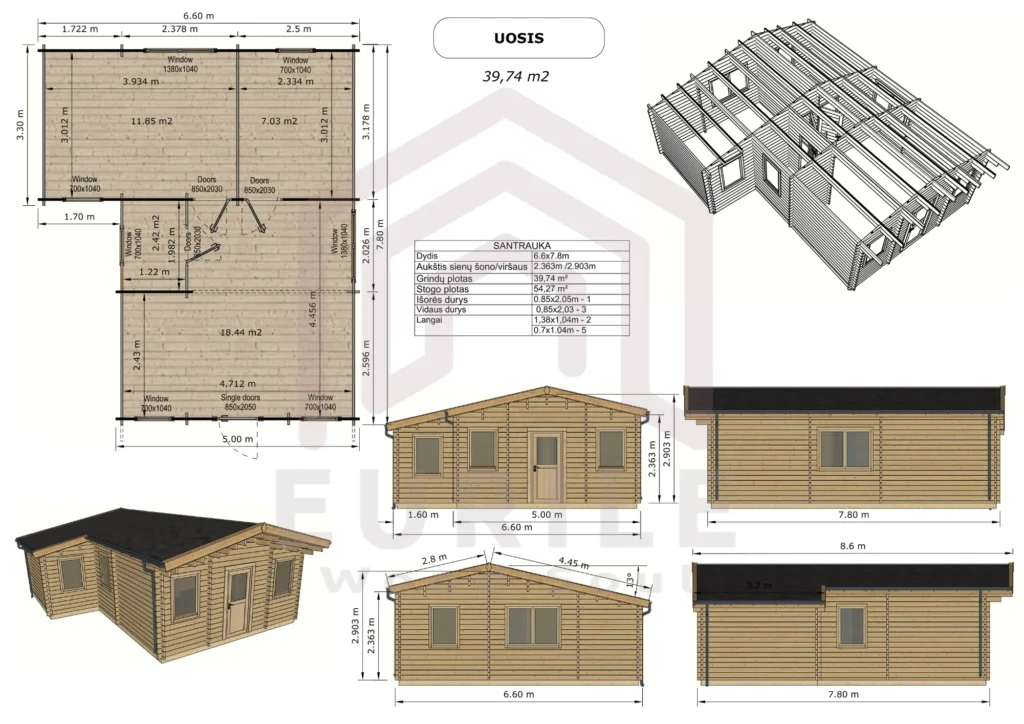 projekto UOSIS brėžiniai