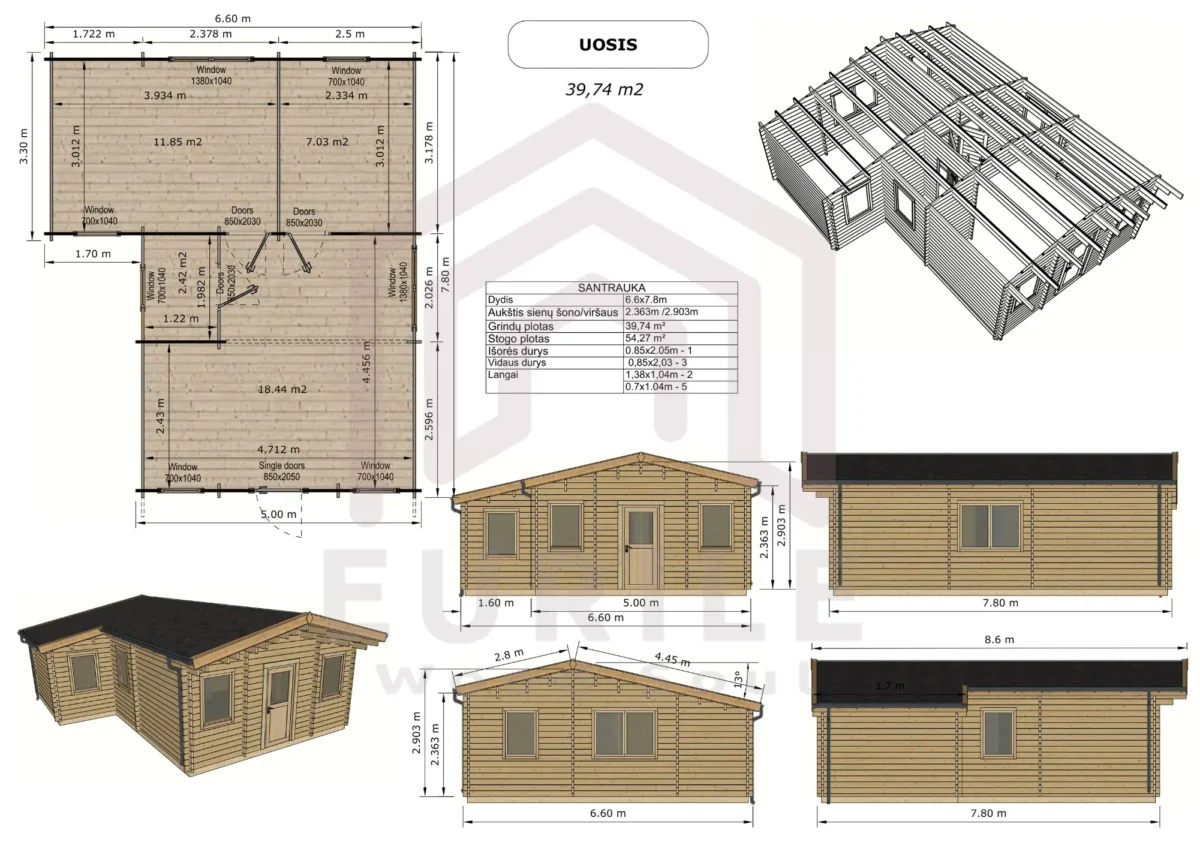 projekto UOSIS brėžiniai